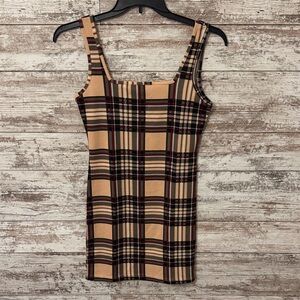 Plaid Sleeveless Dress